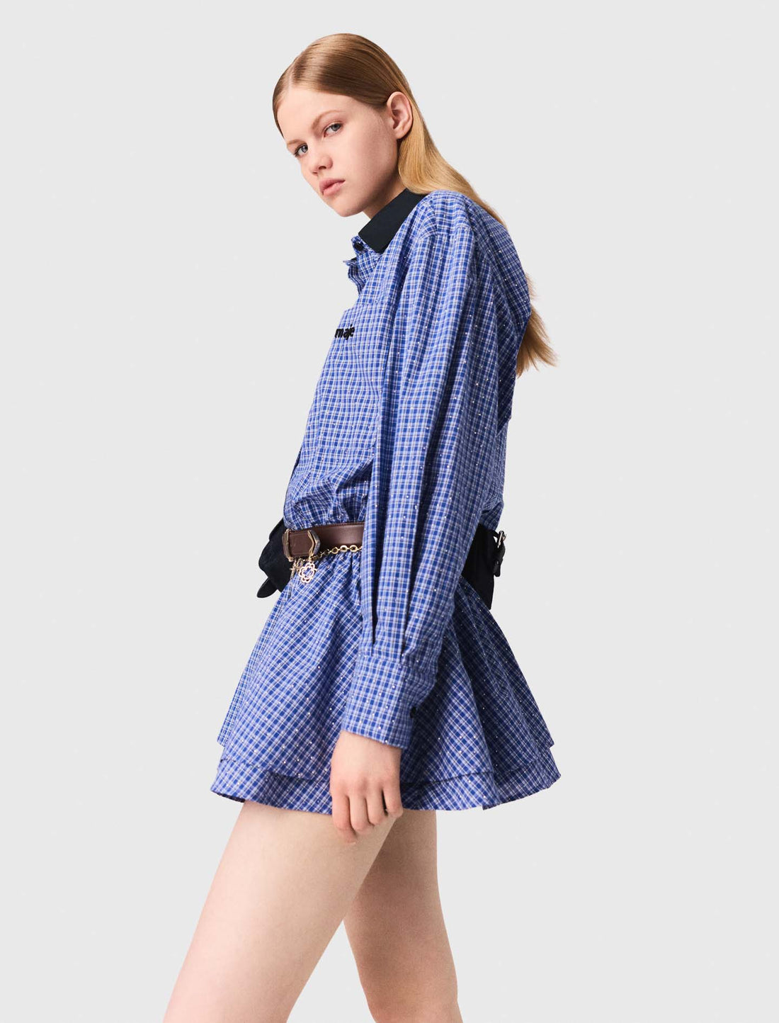 Mono de algodón elástico con strass