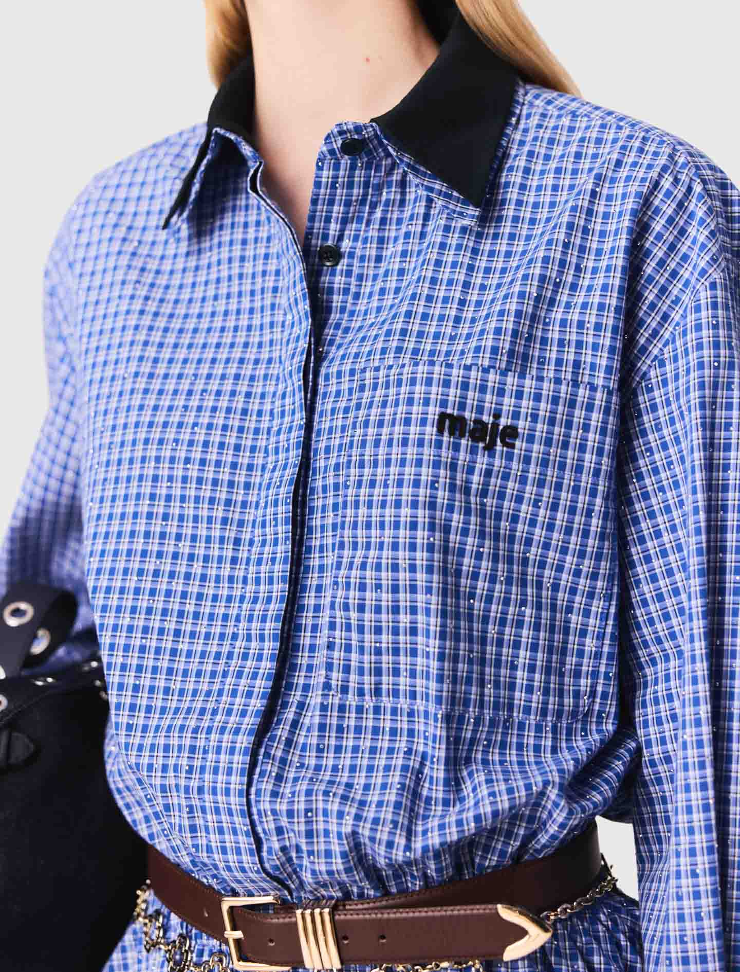 Mono de algodón elástico con strass