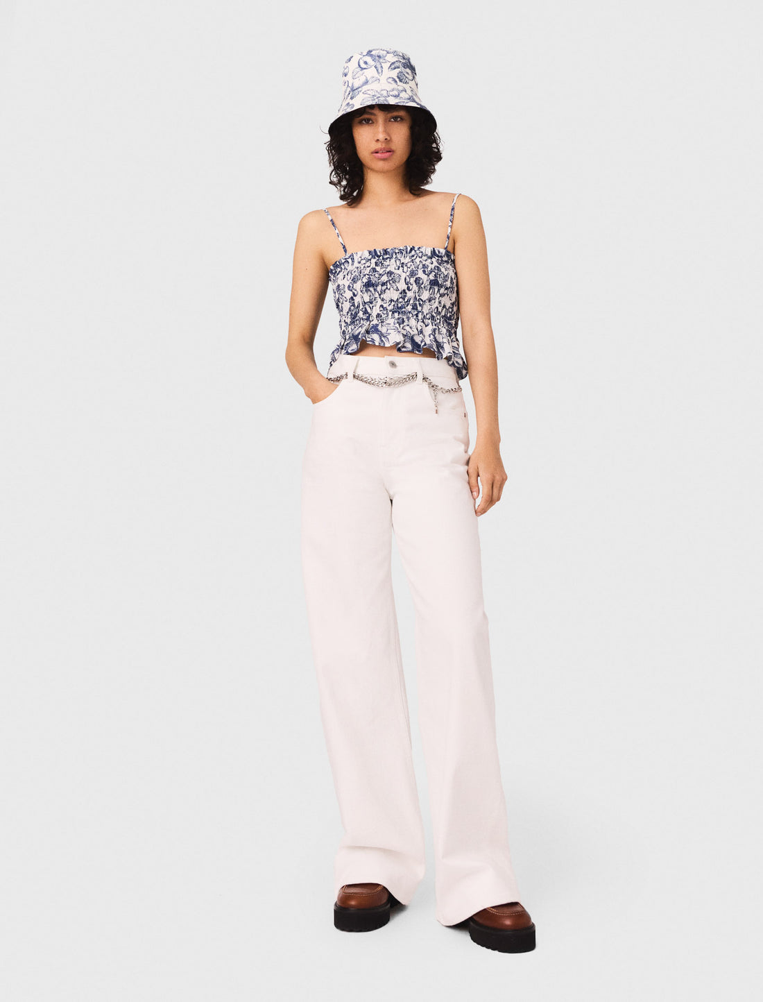 Vaquero ancho cintura alta