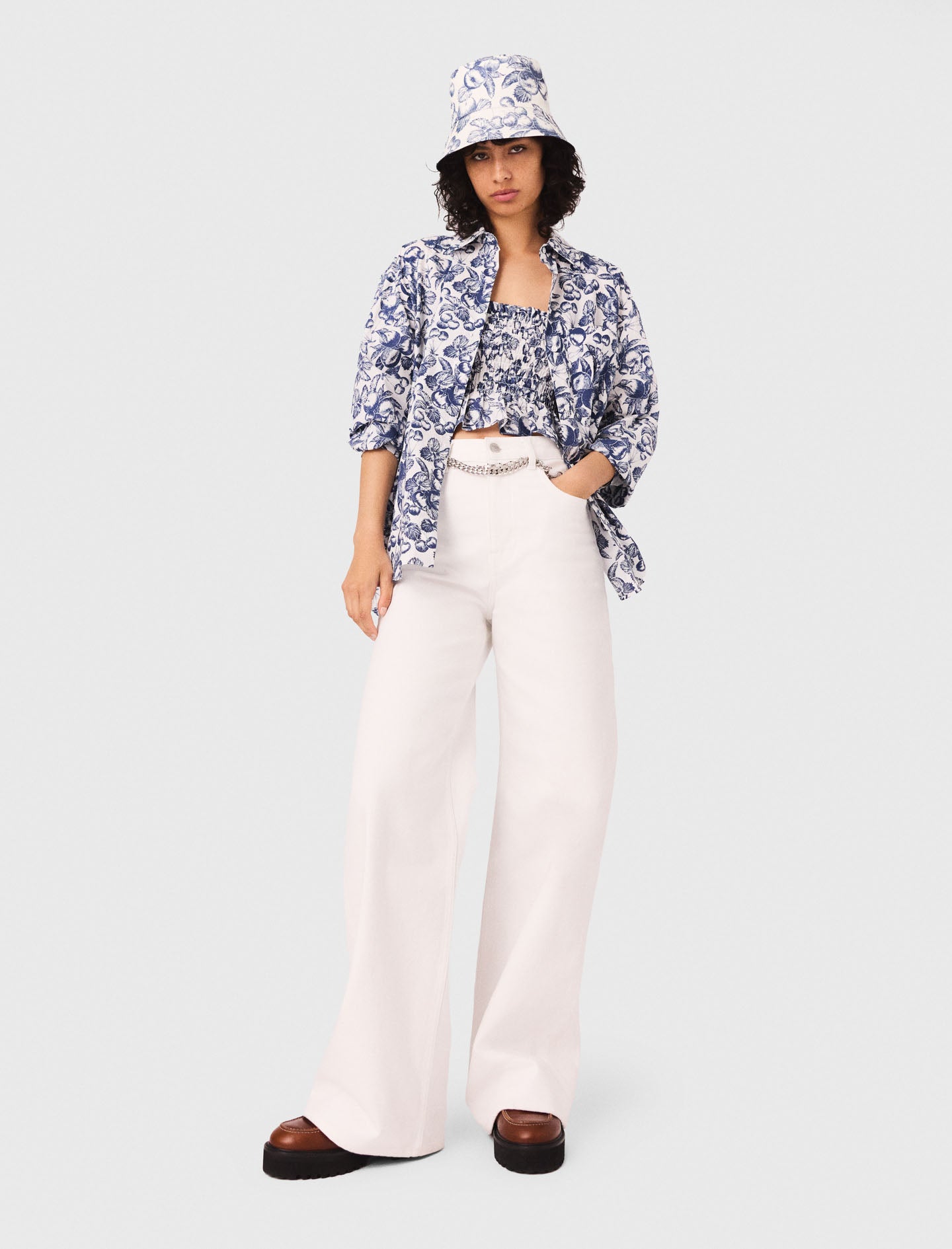 Vaquero ancho cintura alta