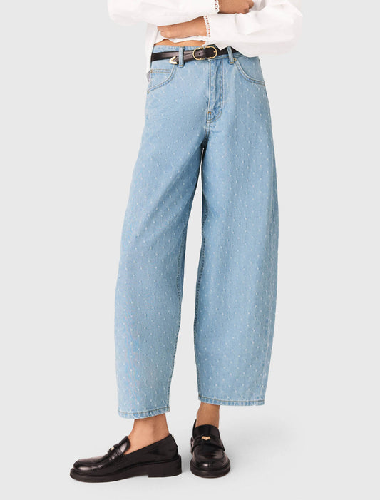 Pantalón bombacho con motivo texturizado