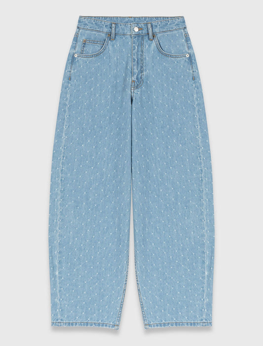 Pantalón bombacho con motivo texturizado