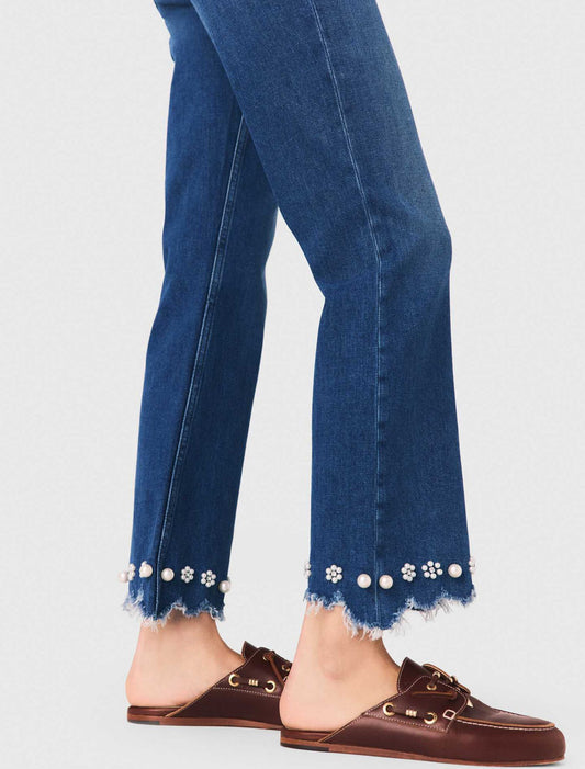 Vaquero bootcut con perlas
