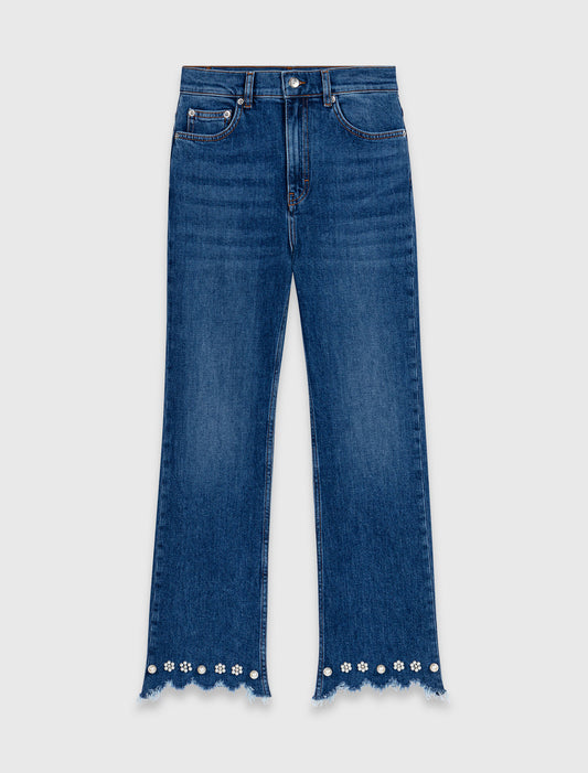 Vaquero bootcut con perlas