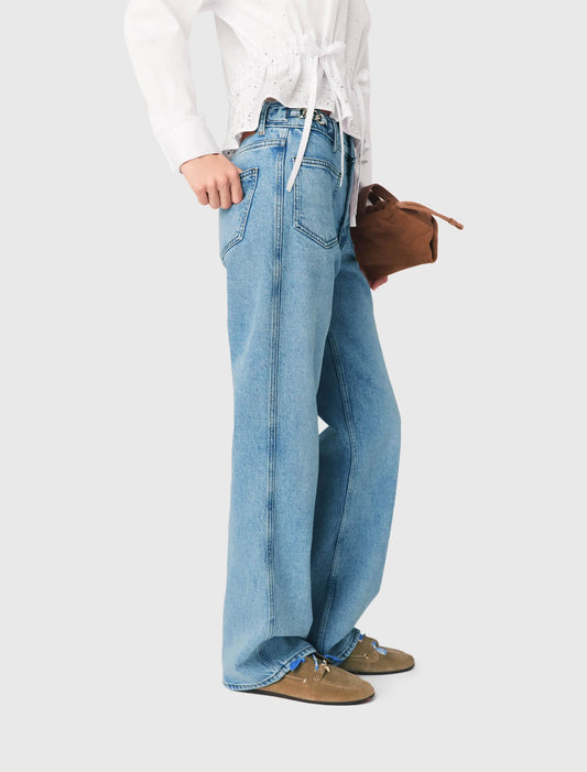 Vaquero recto con cadenas