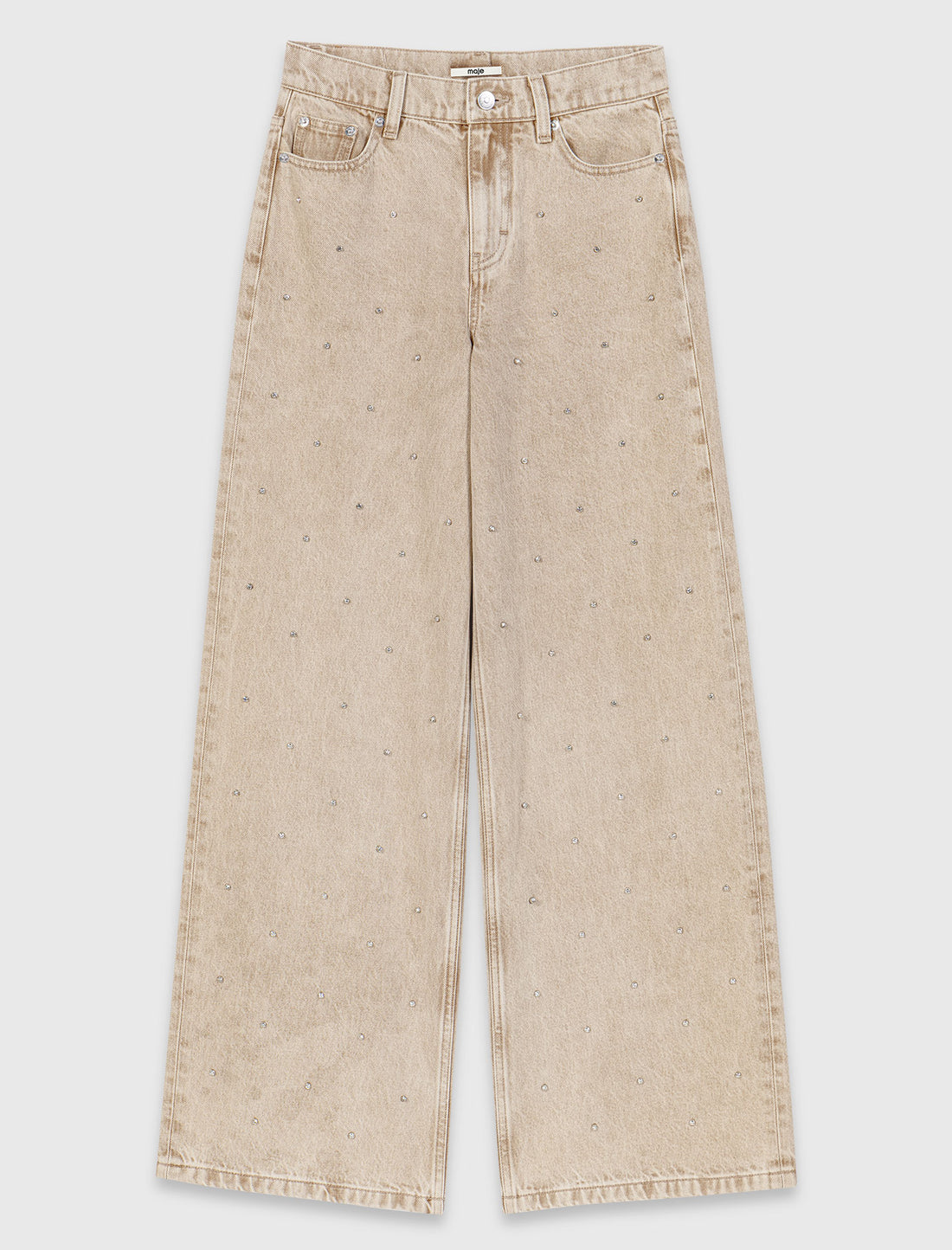 Vaquero ancho con strass