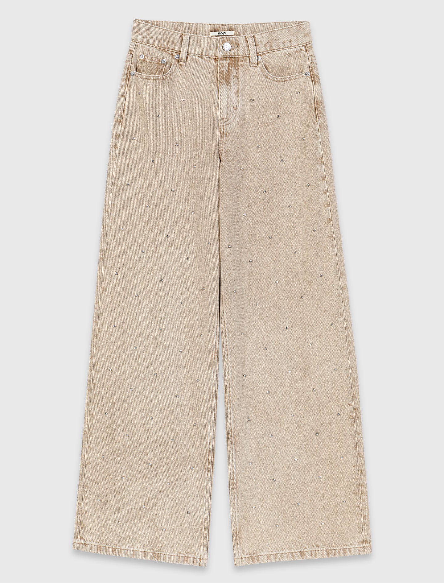 Vaquero ancho con strass