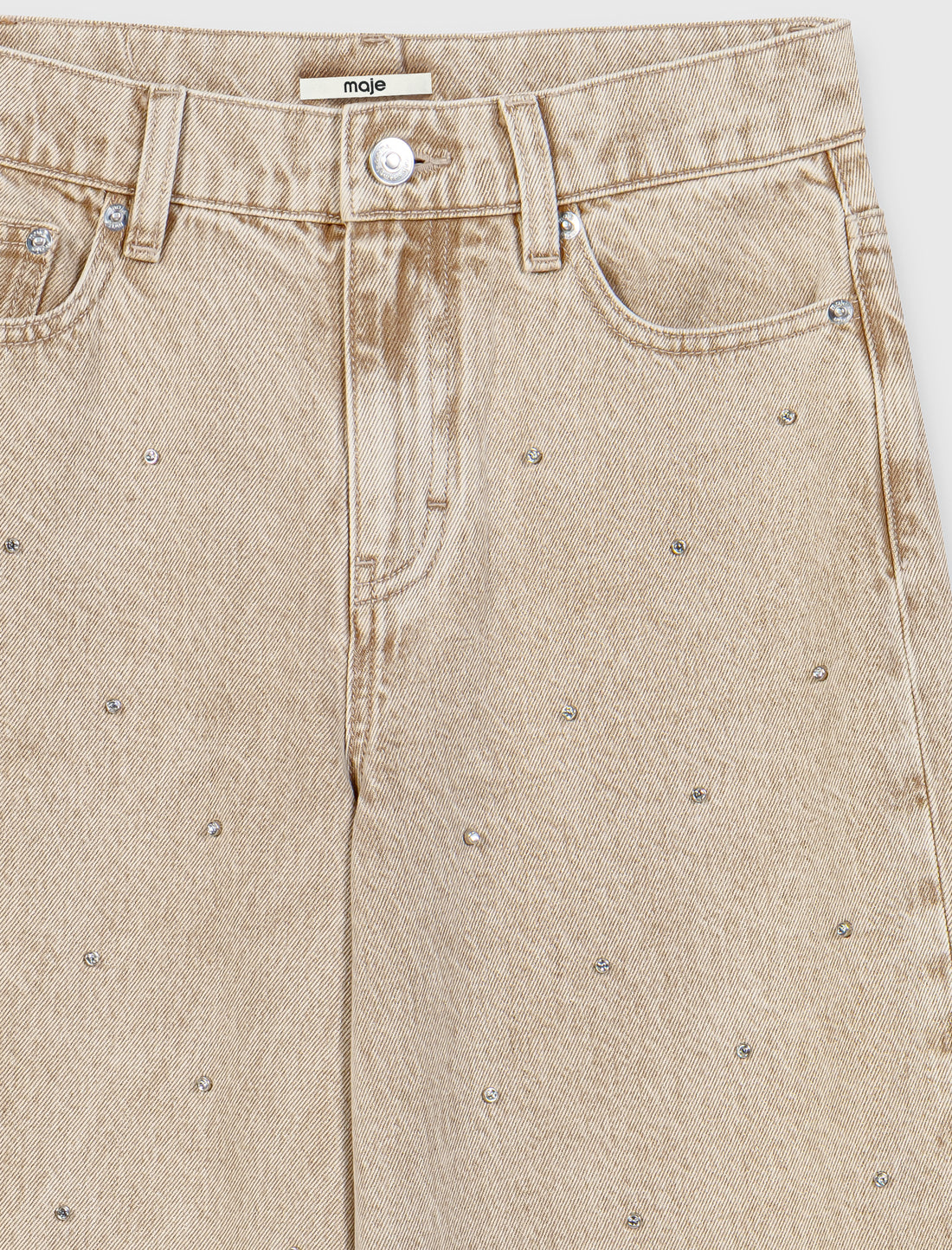 Vaquero ancho con strass