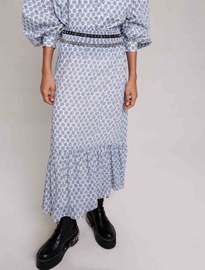 Falda larga asimétrica