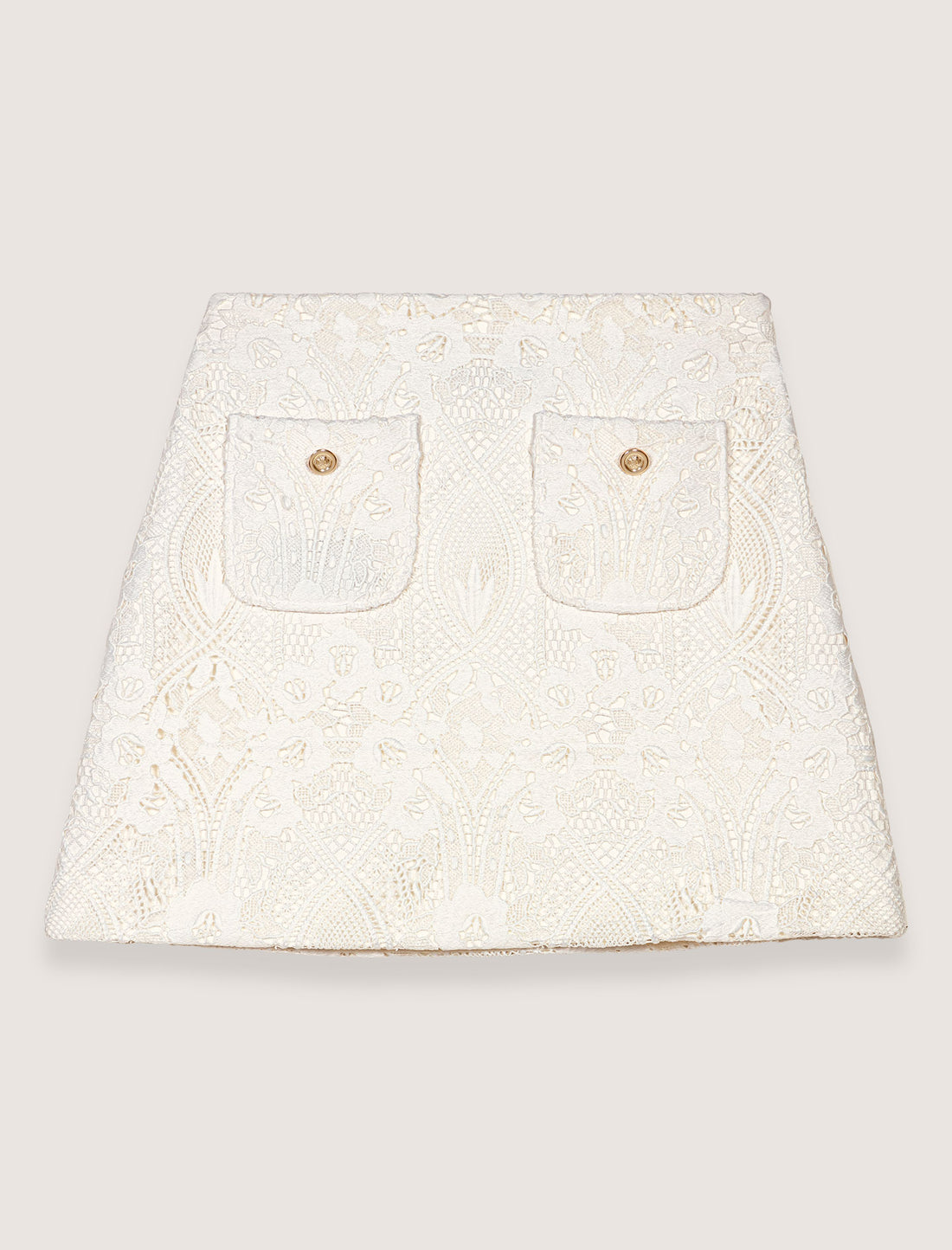 Falda corta de guipur