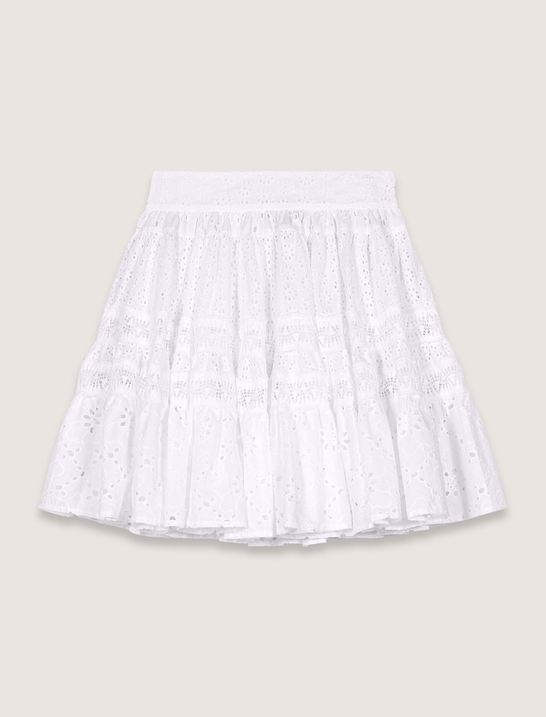 Falda corta bordada