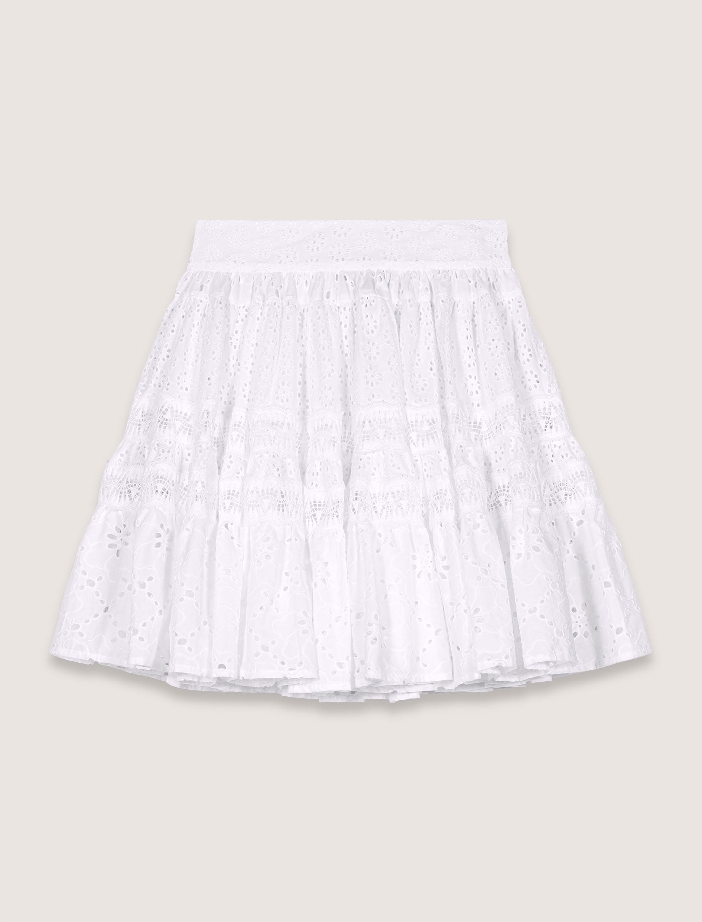 Falda corta bordada