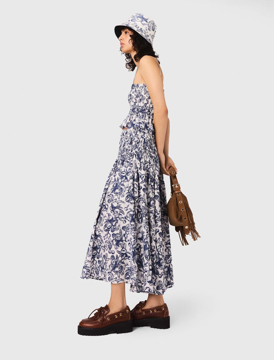 Falda larga estampada