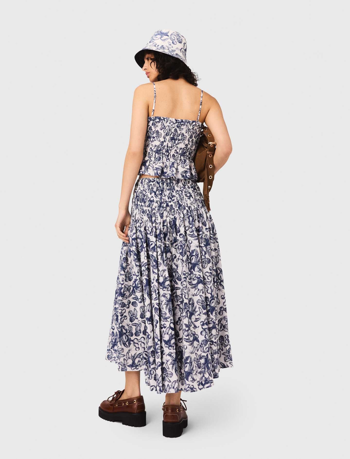 Falda larga estampada