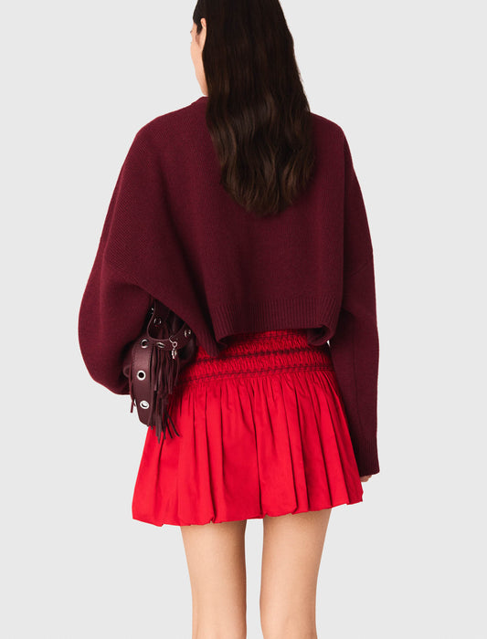 Falda globo con cintura fruncida