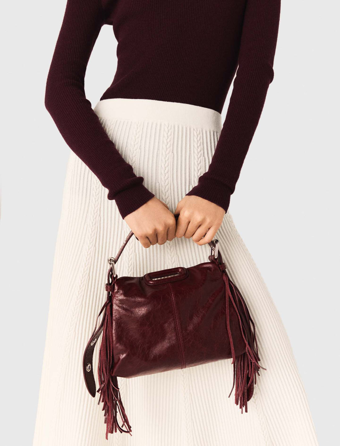 Falda larga de punto