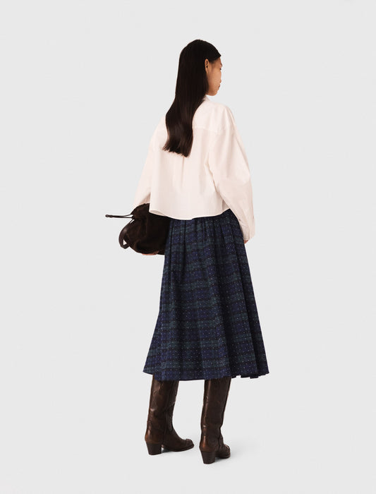 Falda de cuadros con strass
