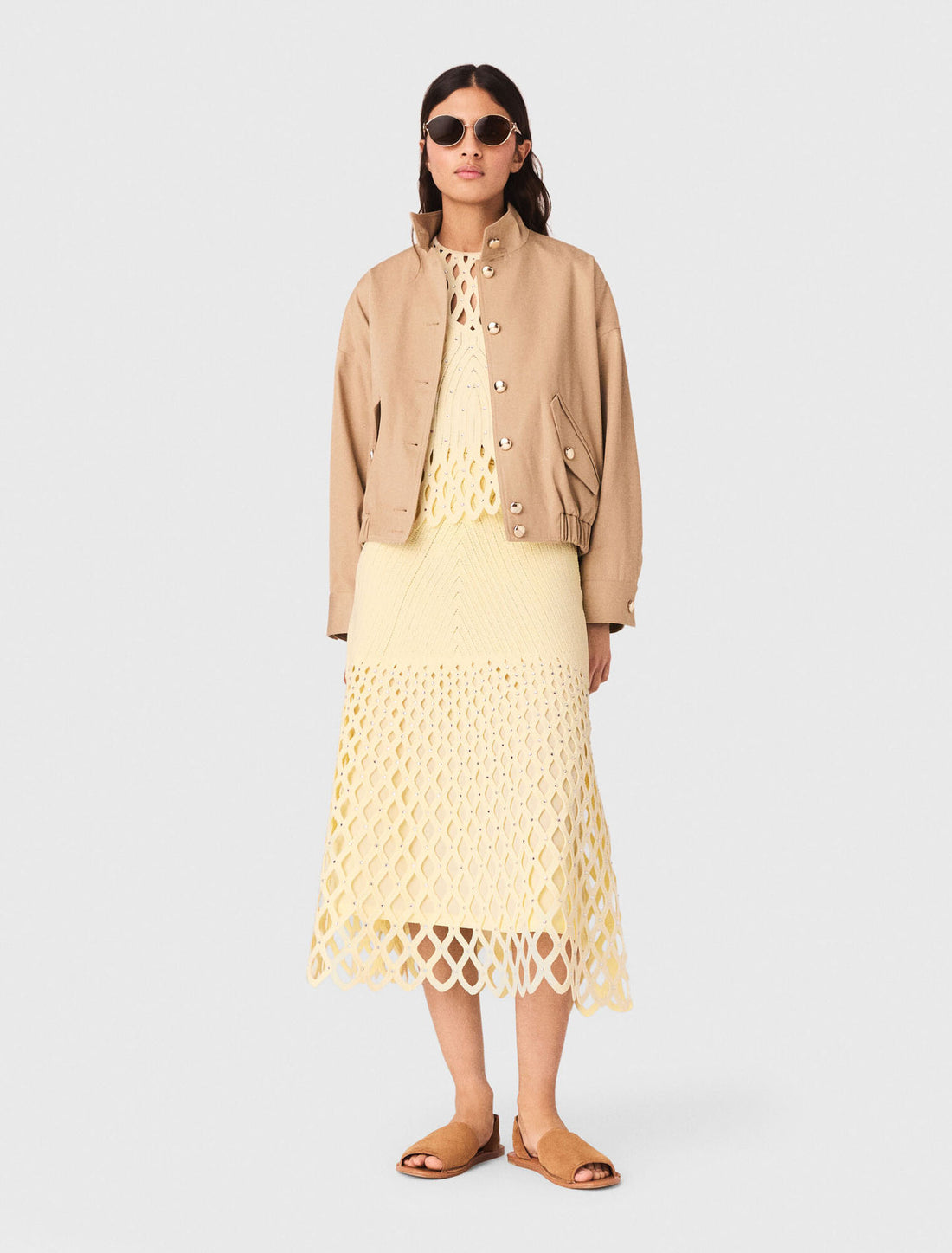 Falda de ganchillo forro extraíble