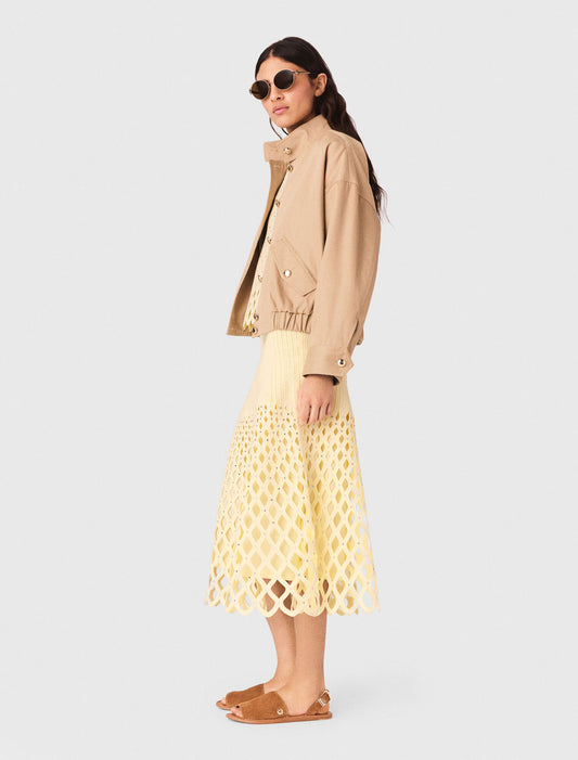 Falda de ganchillo forro extraíble