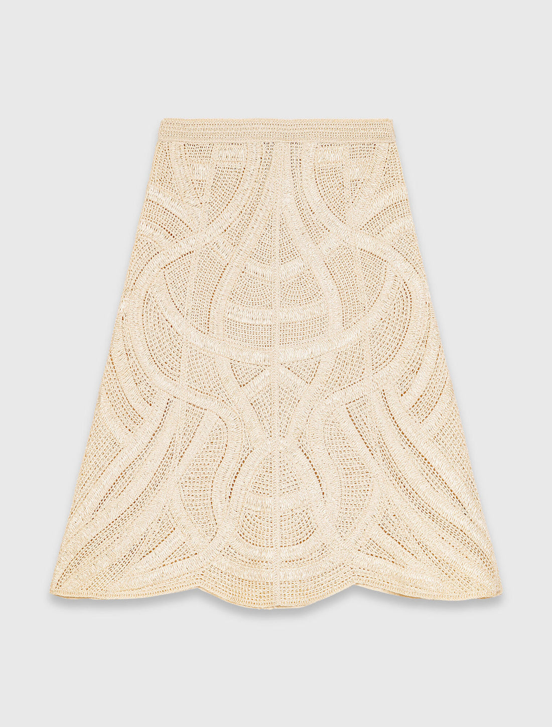 Falda larga de ganchillo