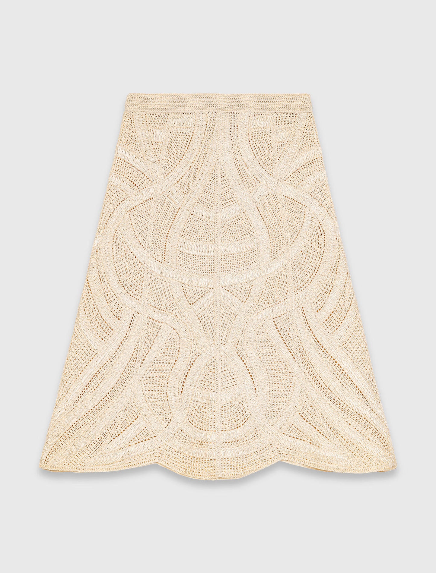 Falda larga de ganchillo
