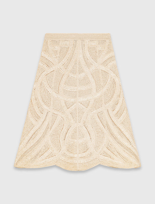Falda larga de ganchillo