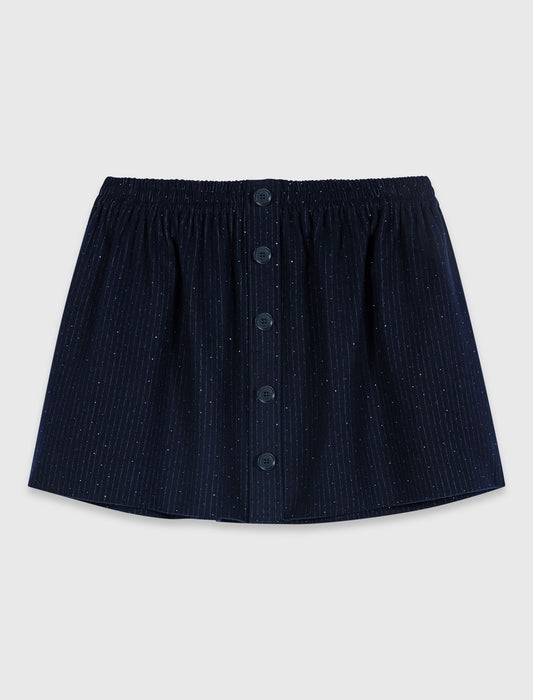 Falda corta sastre con strass