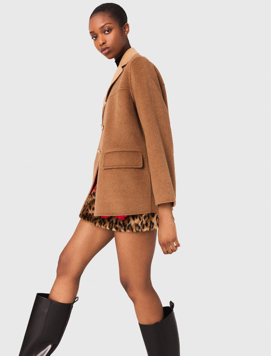 Abrigo de longitud media doble faz