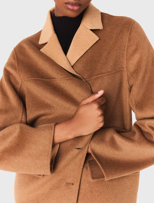 Abrigo de longitud media doble faz