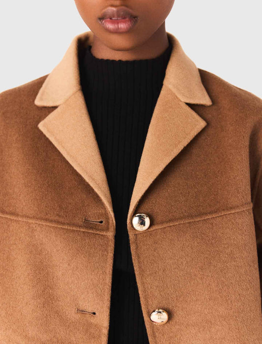 Abrigo de longitud media doble faz