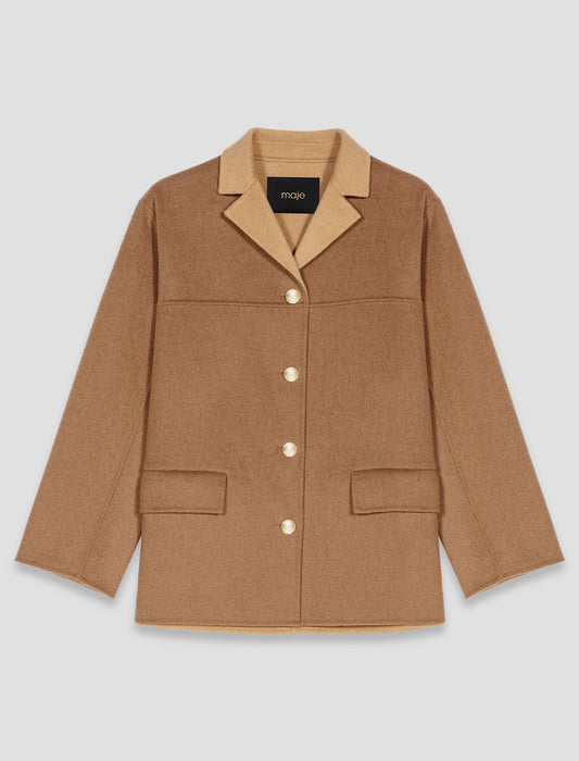 Abrigo de longitud media doble faz