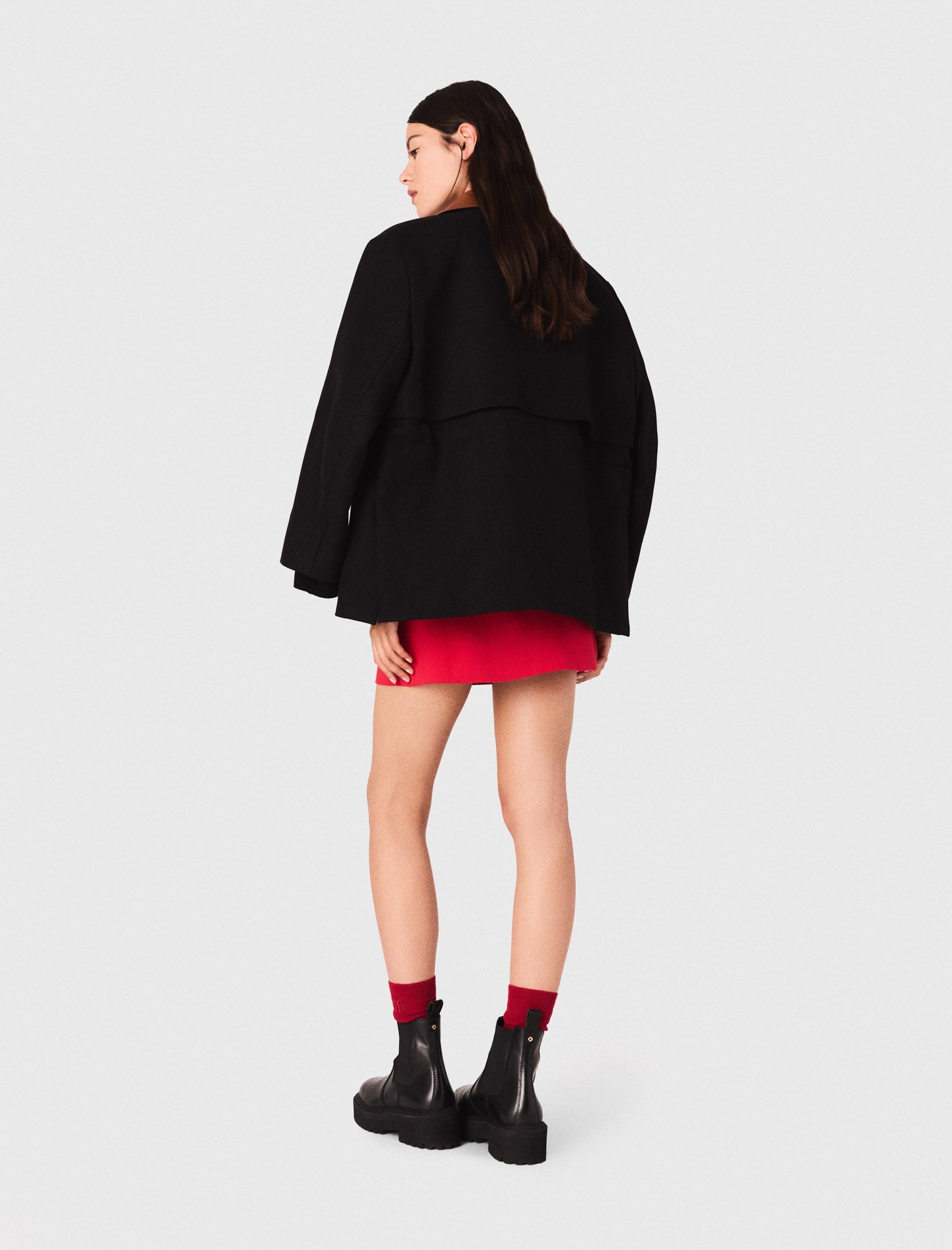 Parka cuello piel