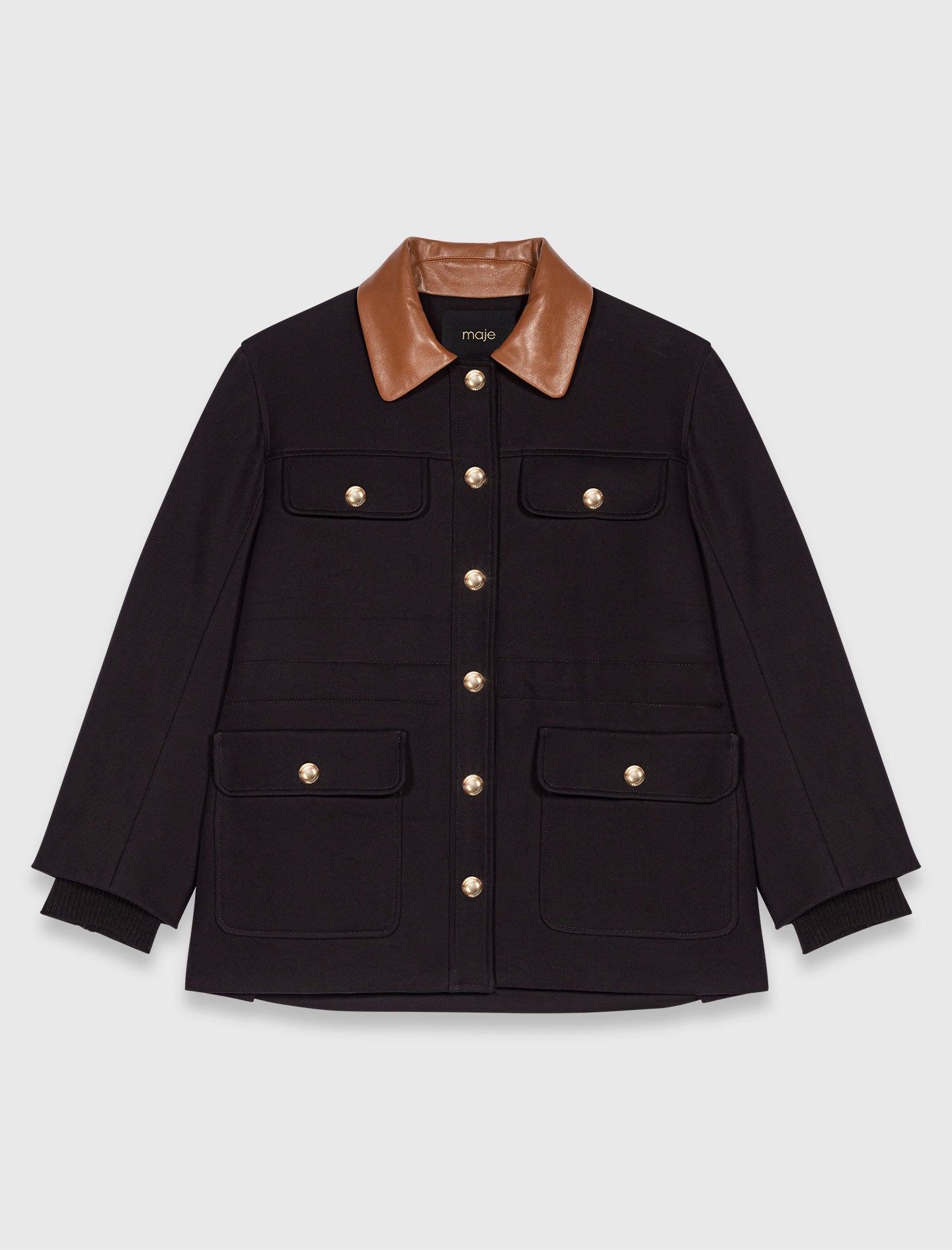 Parka cuello piel
