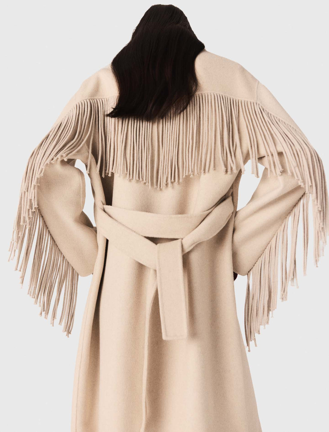 Abrigo largo de lana