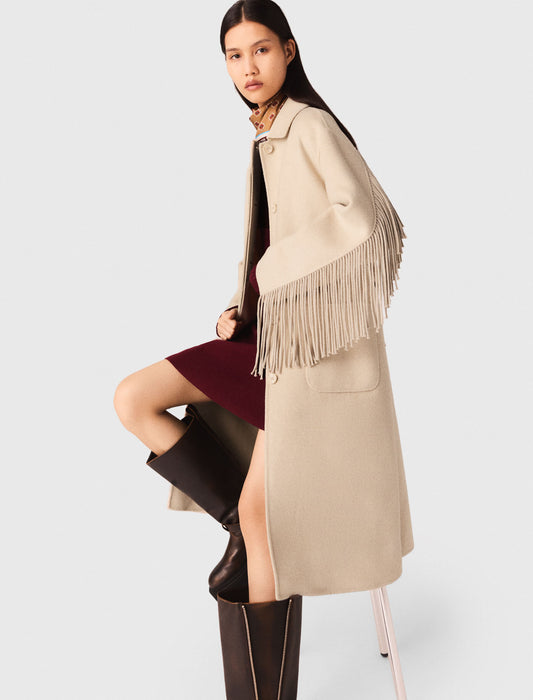 Abrigo largo de lana