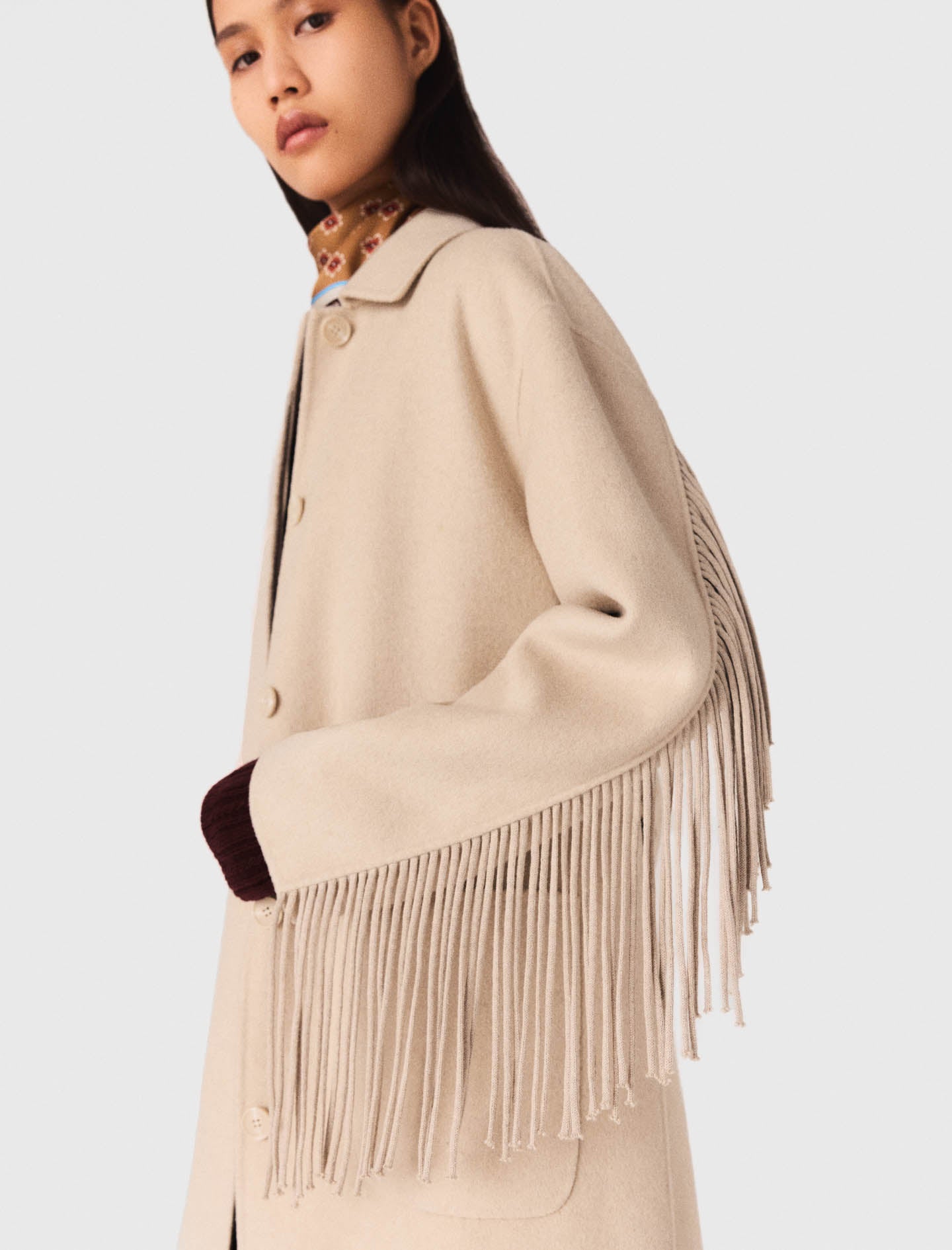 Abrigo largo de lana