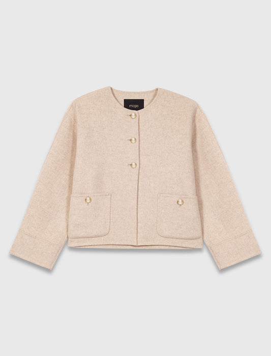 Abrigo corto de lana