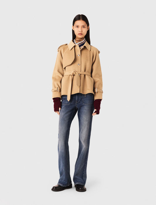 Abrigo corto reversible