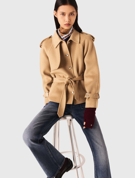 Abrigo corto reversible