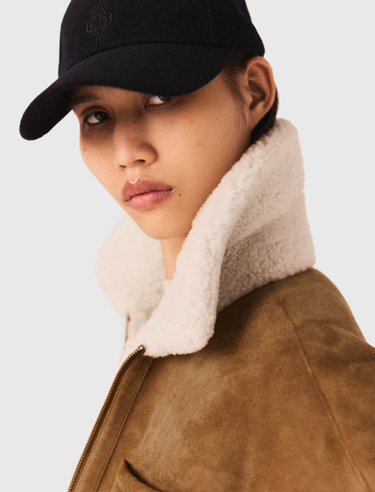 Abrigo de piel cordero reversible