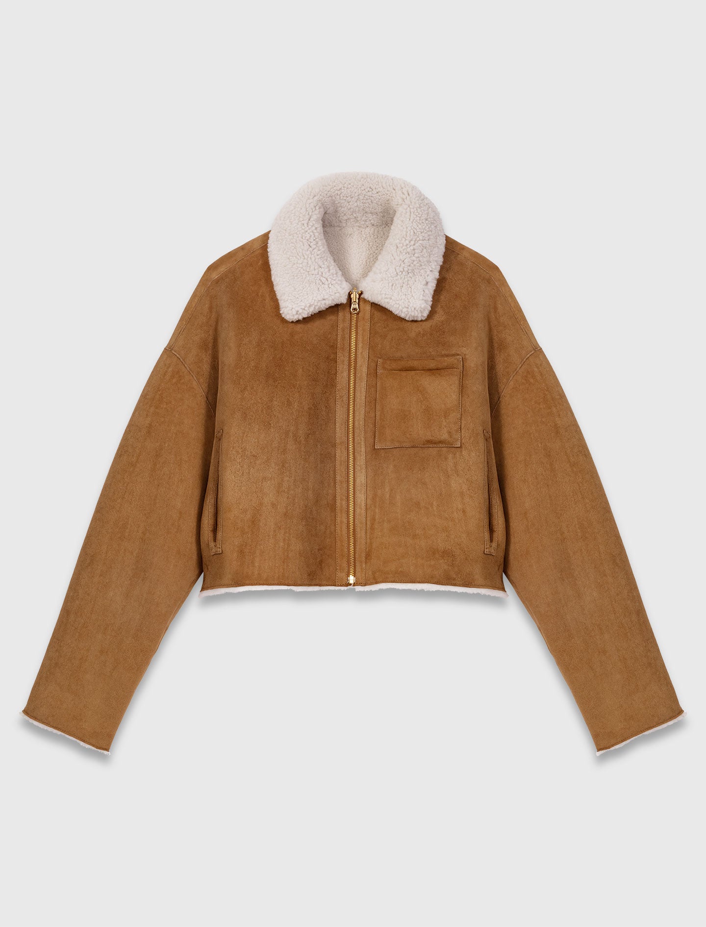 Abrigo de piel cordero reversible