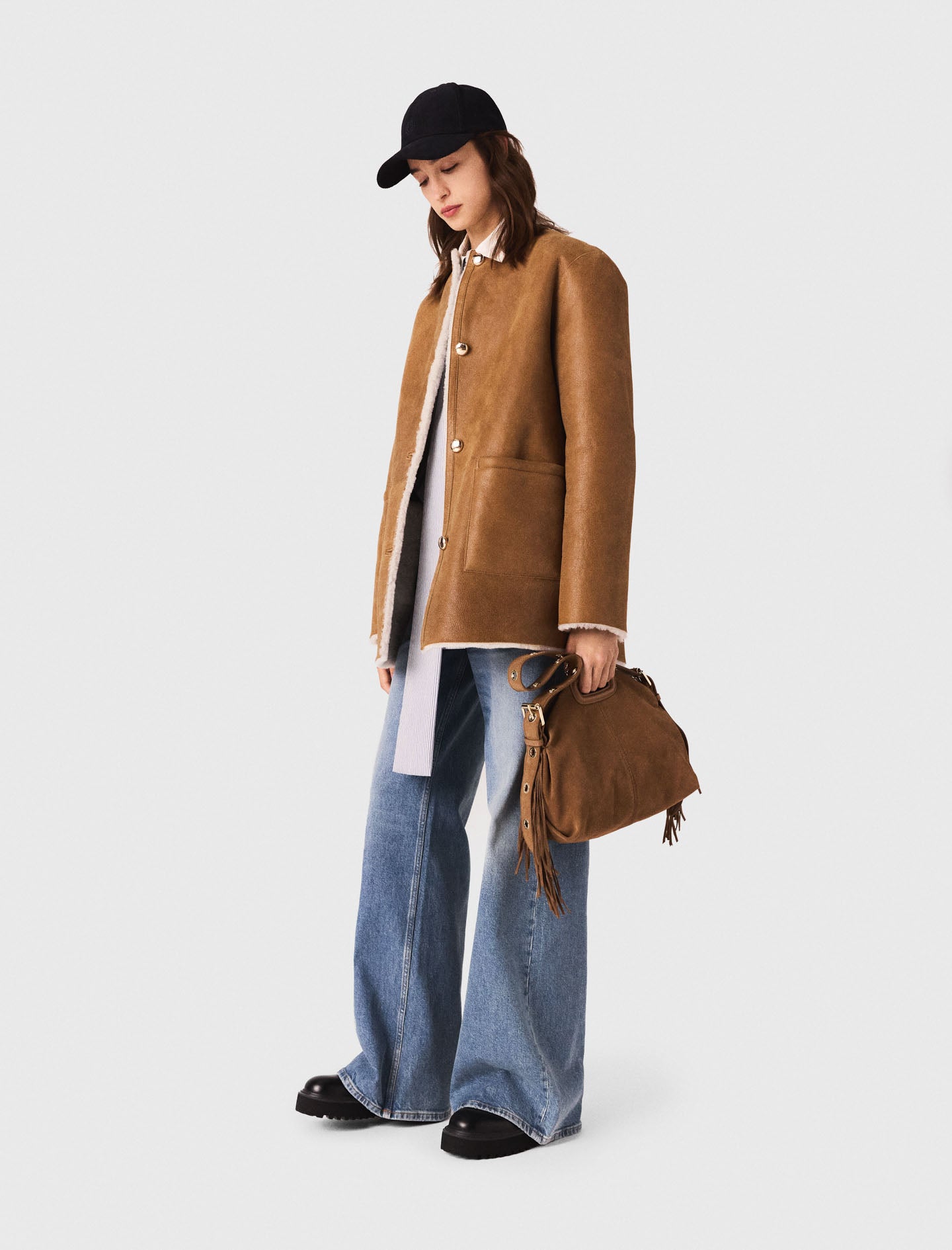 Abrigo reversible de cuero