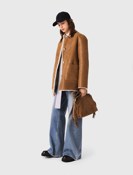 Abrigo reversible de cuero