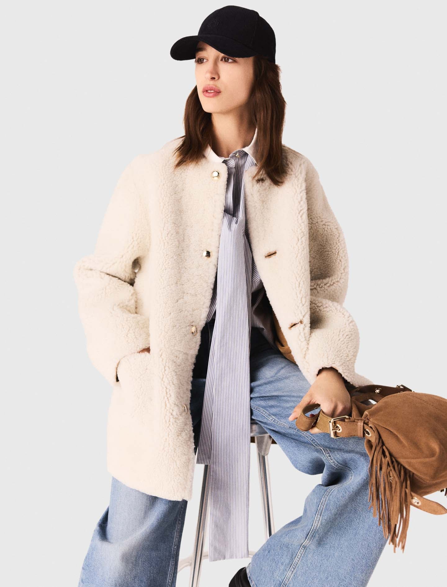 Abrigo reversible de cuero