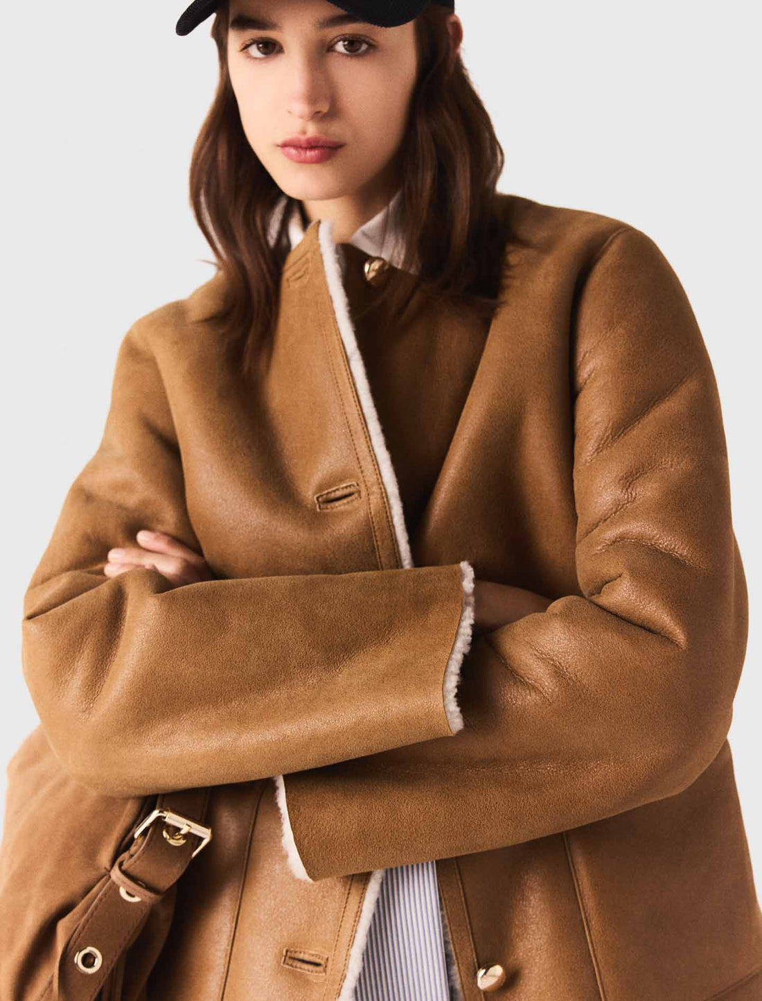 Abrigo reversible de cuero