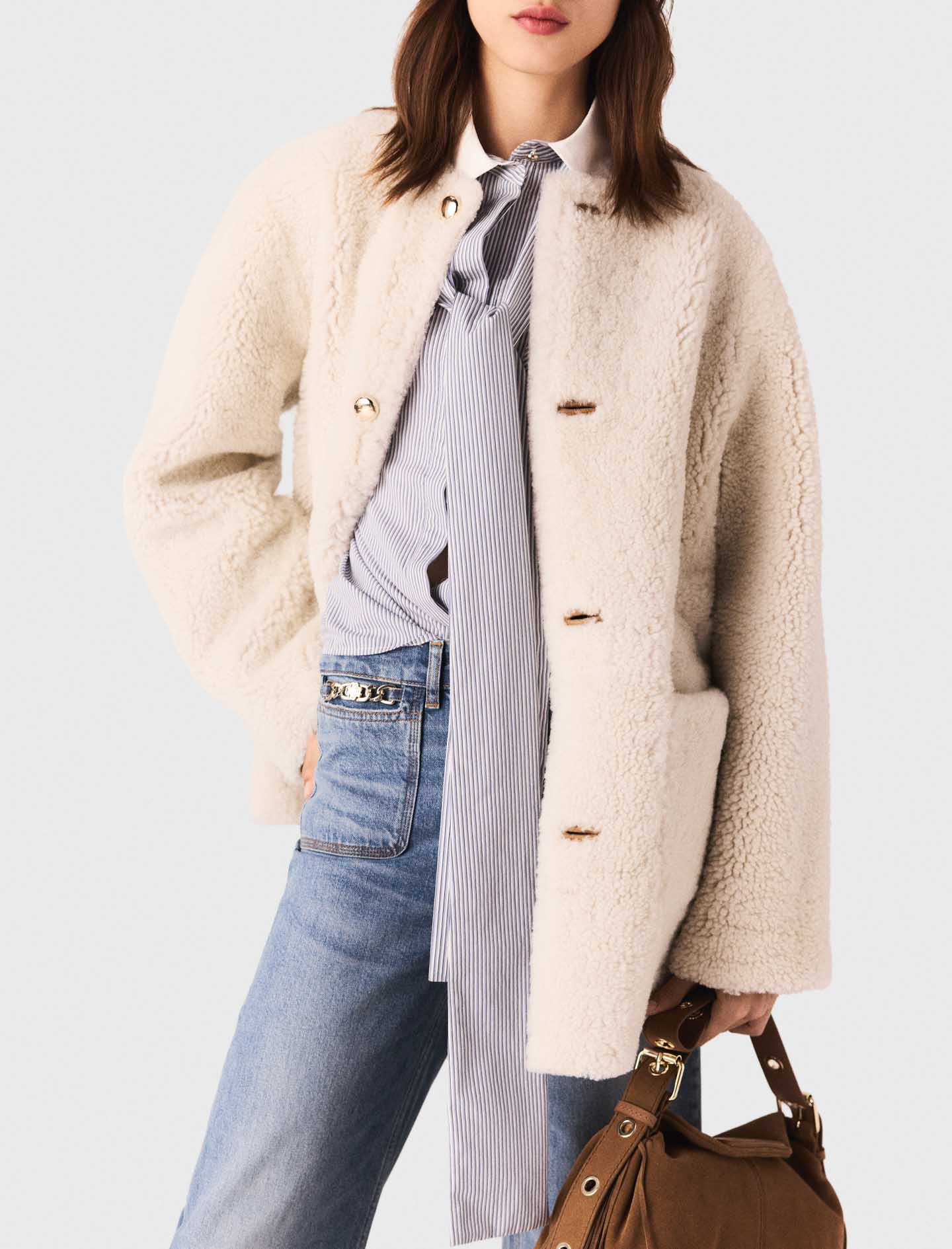 Abrigo reversible de cuero