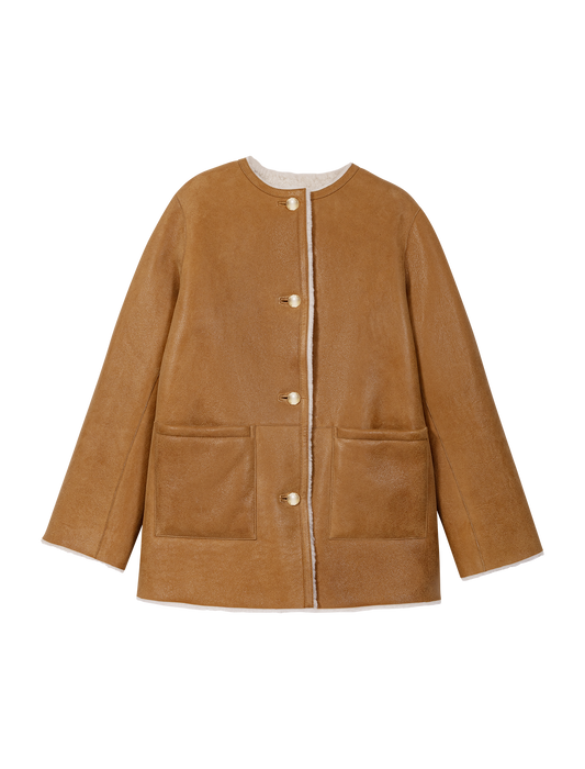 Abrigo reversible de cuero