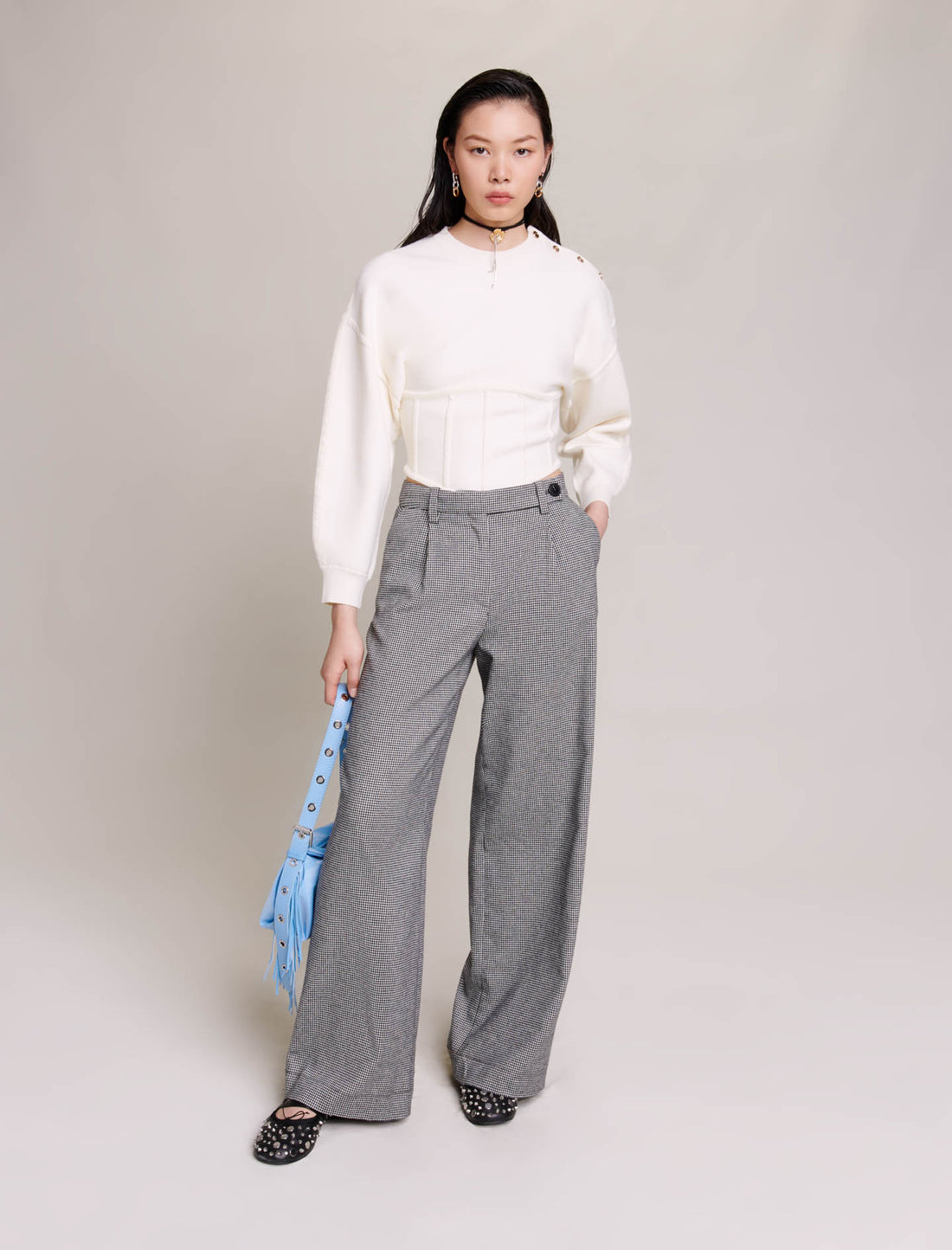 Pantalón de traje ancho