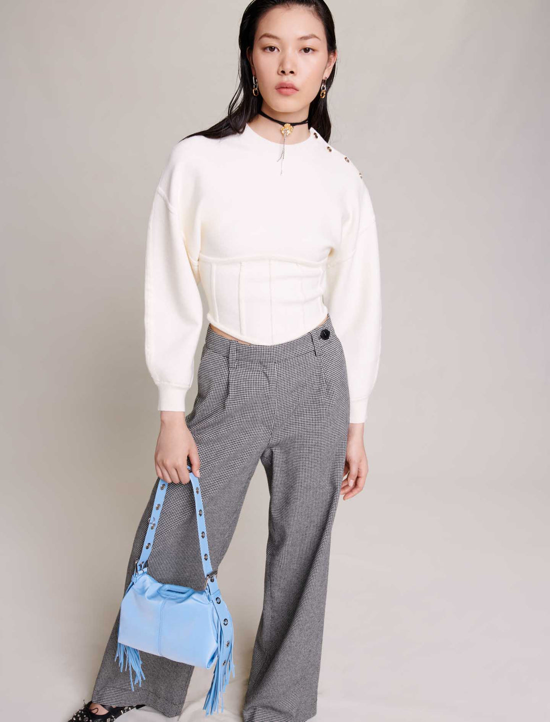 Pantalón de traje ancho
