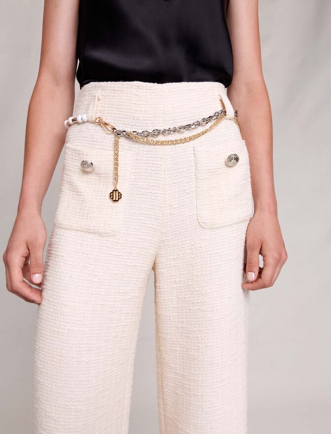 Pantalón holgado de tweed